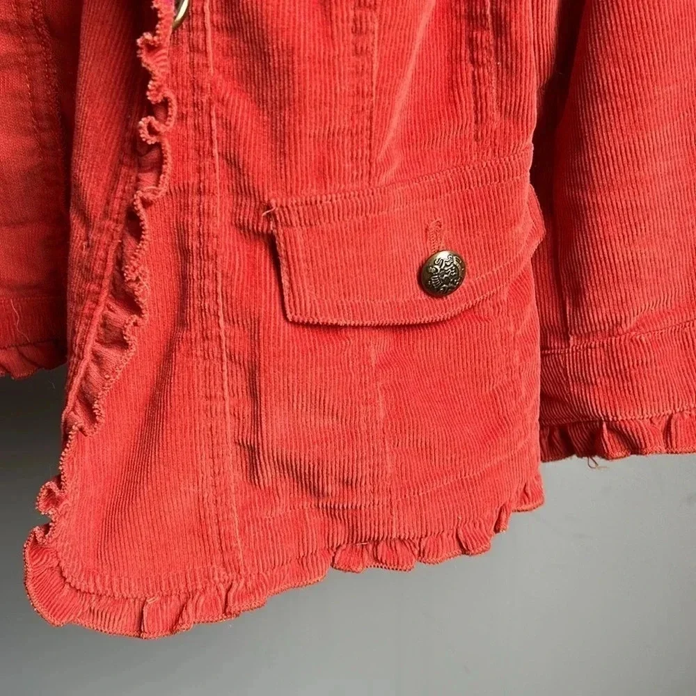 Sandro Red Ruffled Jacket - Picture 4 of 7